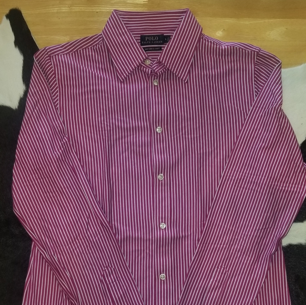 Polo Ralph Lauren Knit Dress Shirt Size Large
